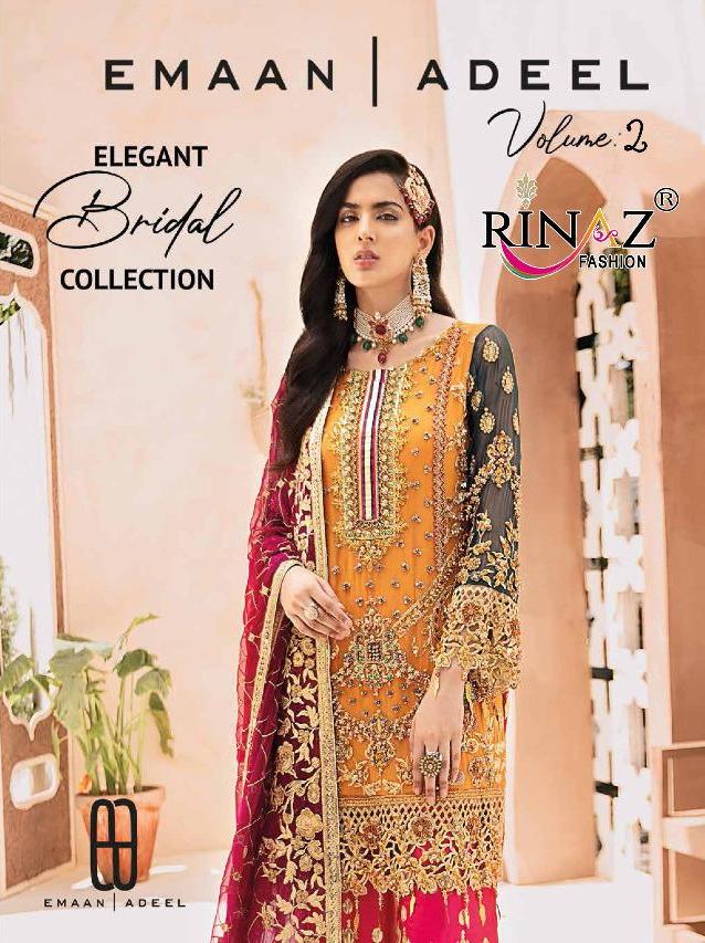 Rinaz Emaan Adeel Vol 2 Georgette Heavy Embroidery Pakistani Suits