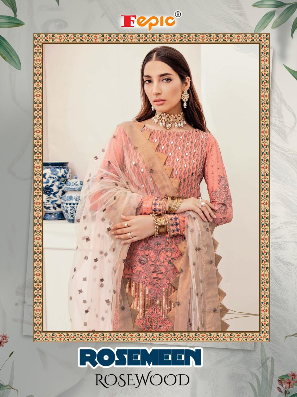 Rosemeen Rosewood By Fepic Georgette Net Pakistani Dress Collection