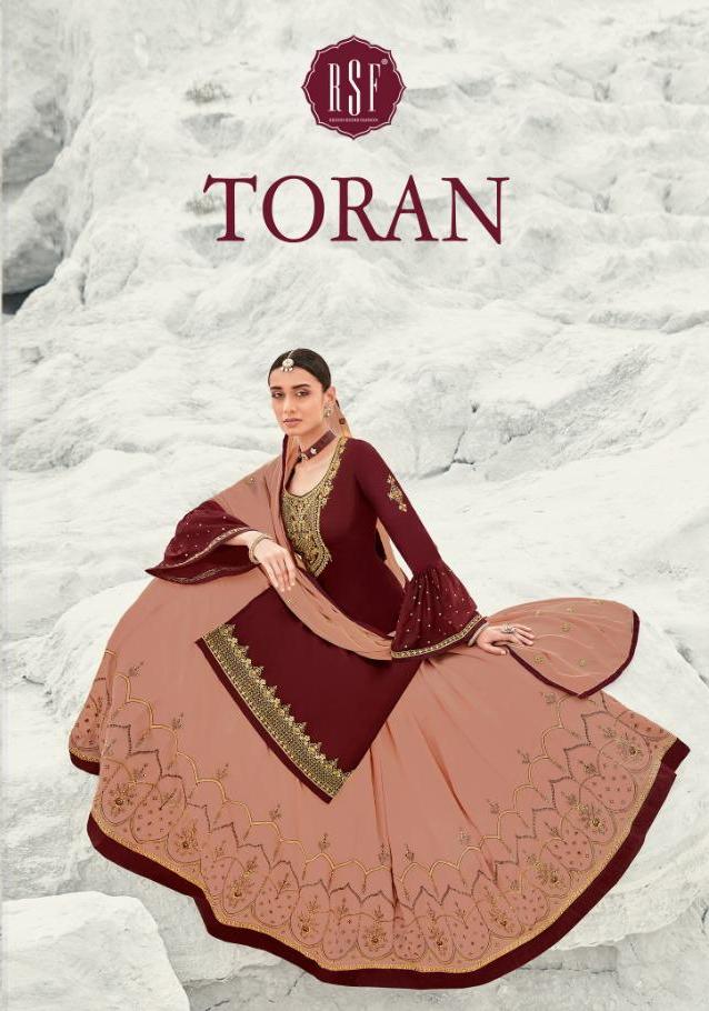 Rsf Launch Toran Viscose Upada Silk With Georgette Ghaghra Style Suits