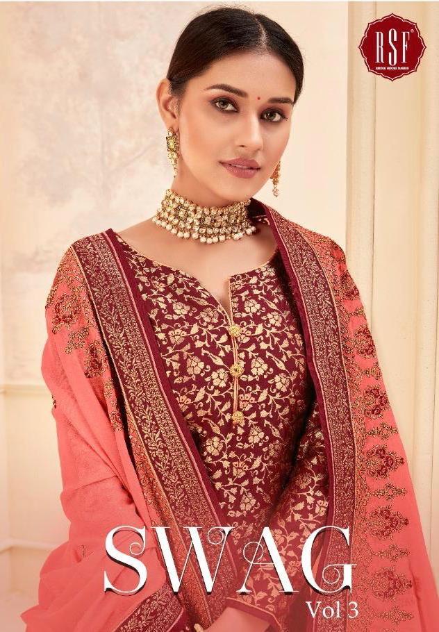 Rsf Presents Swag Vol 3 Silk Jacquard Designer Stylish Salwar Suit Catalogs