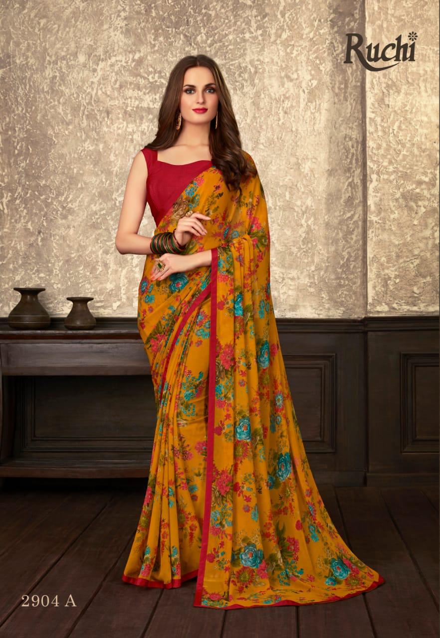 Ruchi Presents Jasmine Hit Designs Georgette Casual Wear Saree Seller