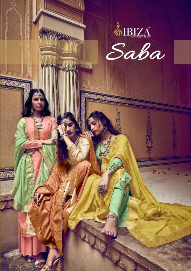 Saba By Ibiza Pure Silk Weaving Jecquard Premium Salwar Kameez