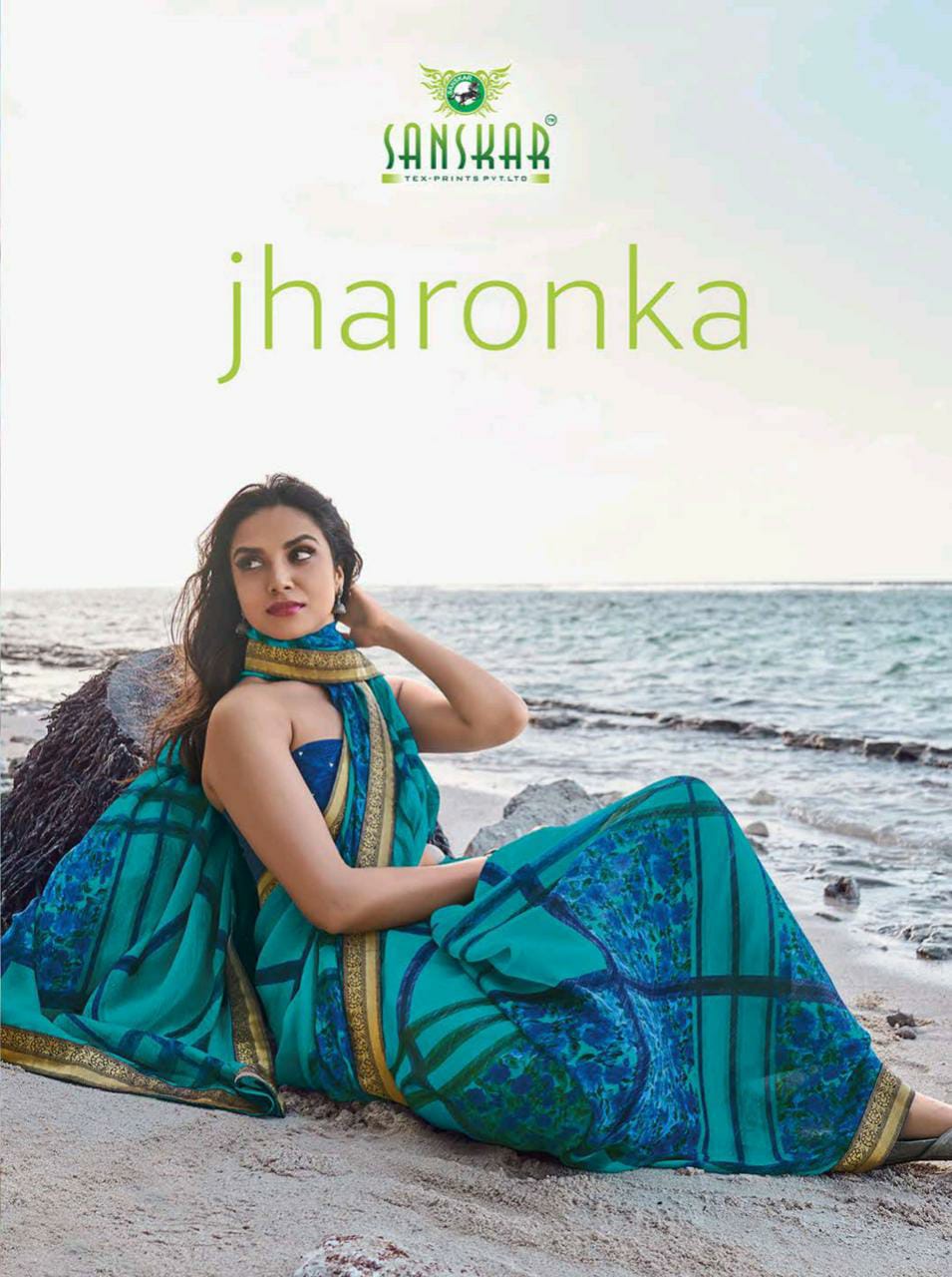 Sanskar Tex Print Launch Jharonka Chiffon With Fancy Print Saree Online Shopping In Surat