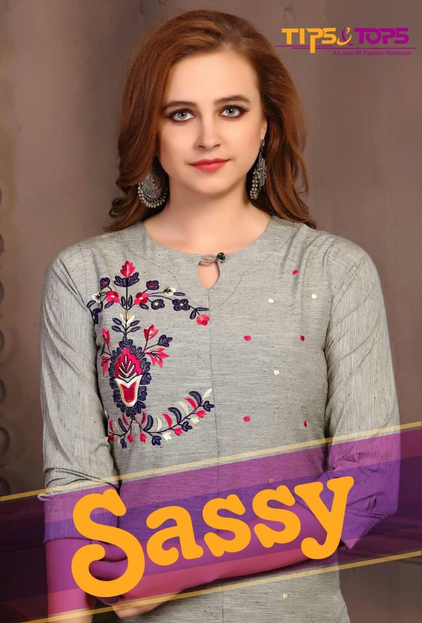 Sassy By Tips And Tops Heavy Cotton Stylish Kurti Catalogs Collections