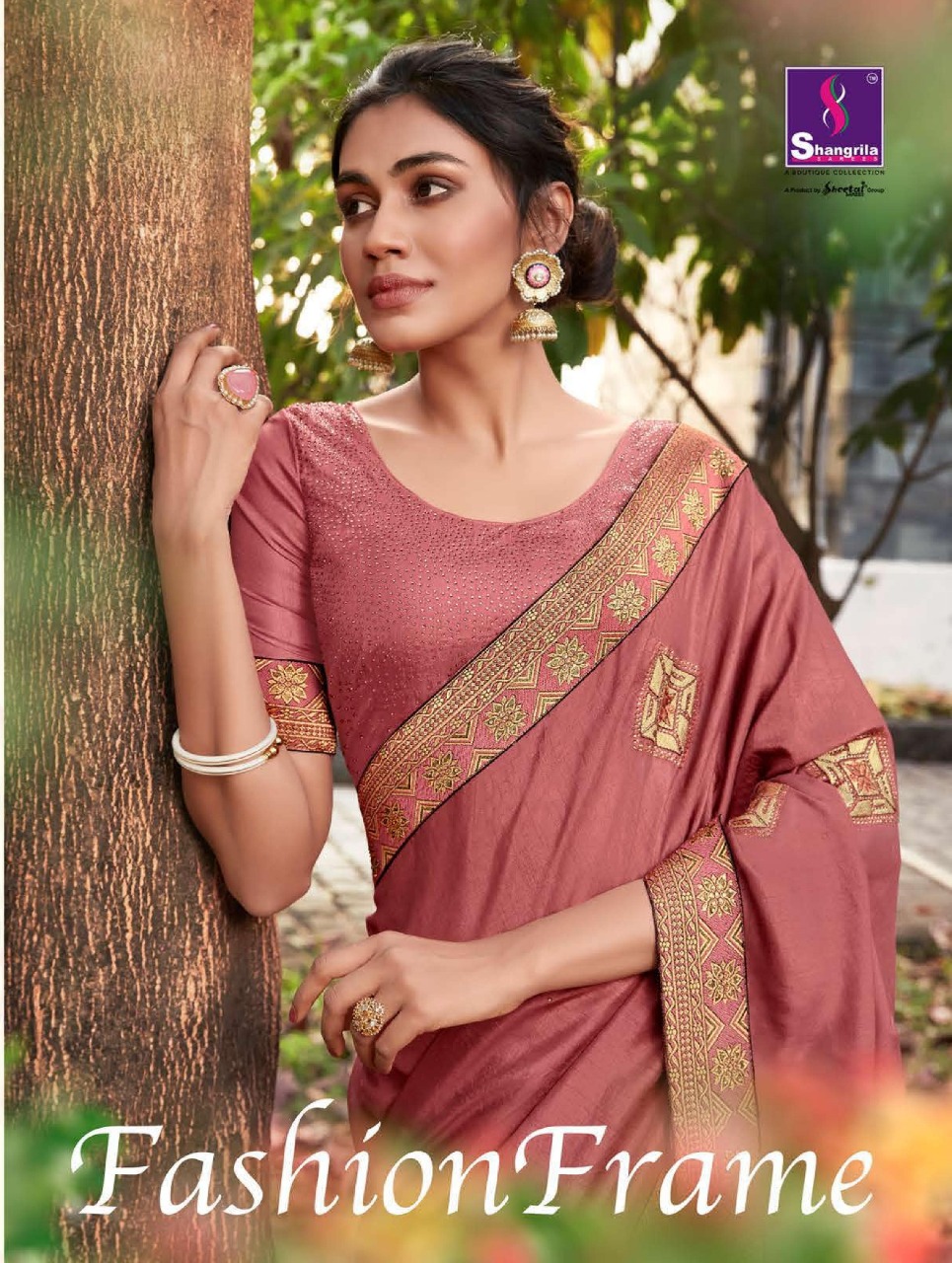 Shangrila Launch Fashion Frame Soft Dolla Silk Designer Embroidery Work Saree Trader