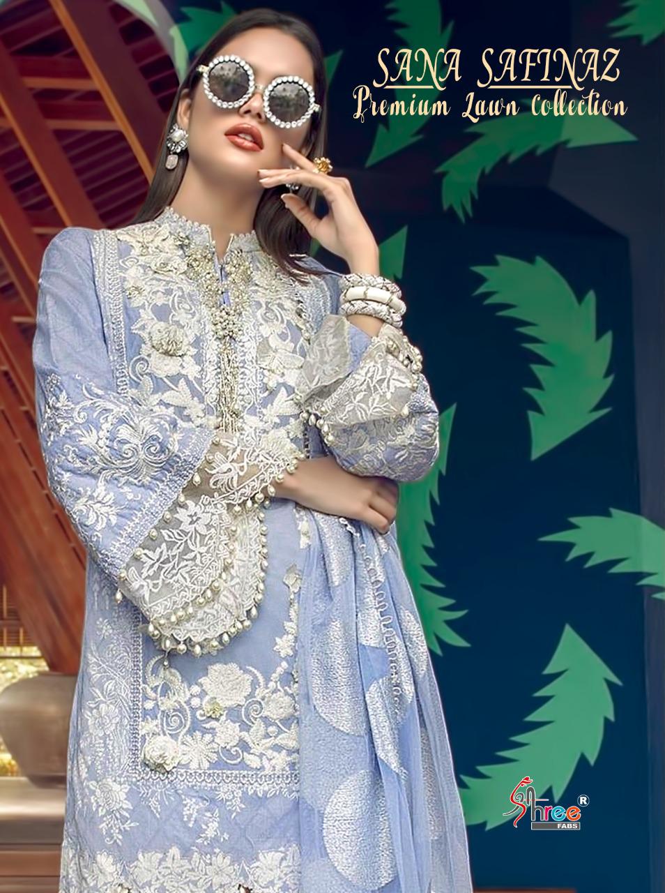 Shree Fabs Sana Safinaz Premium Lawn Collection Cotton Pakistani Suits Wholesaler