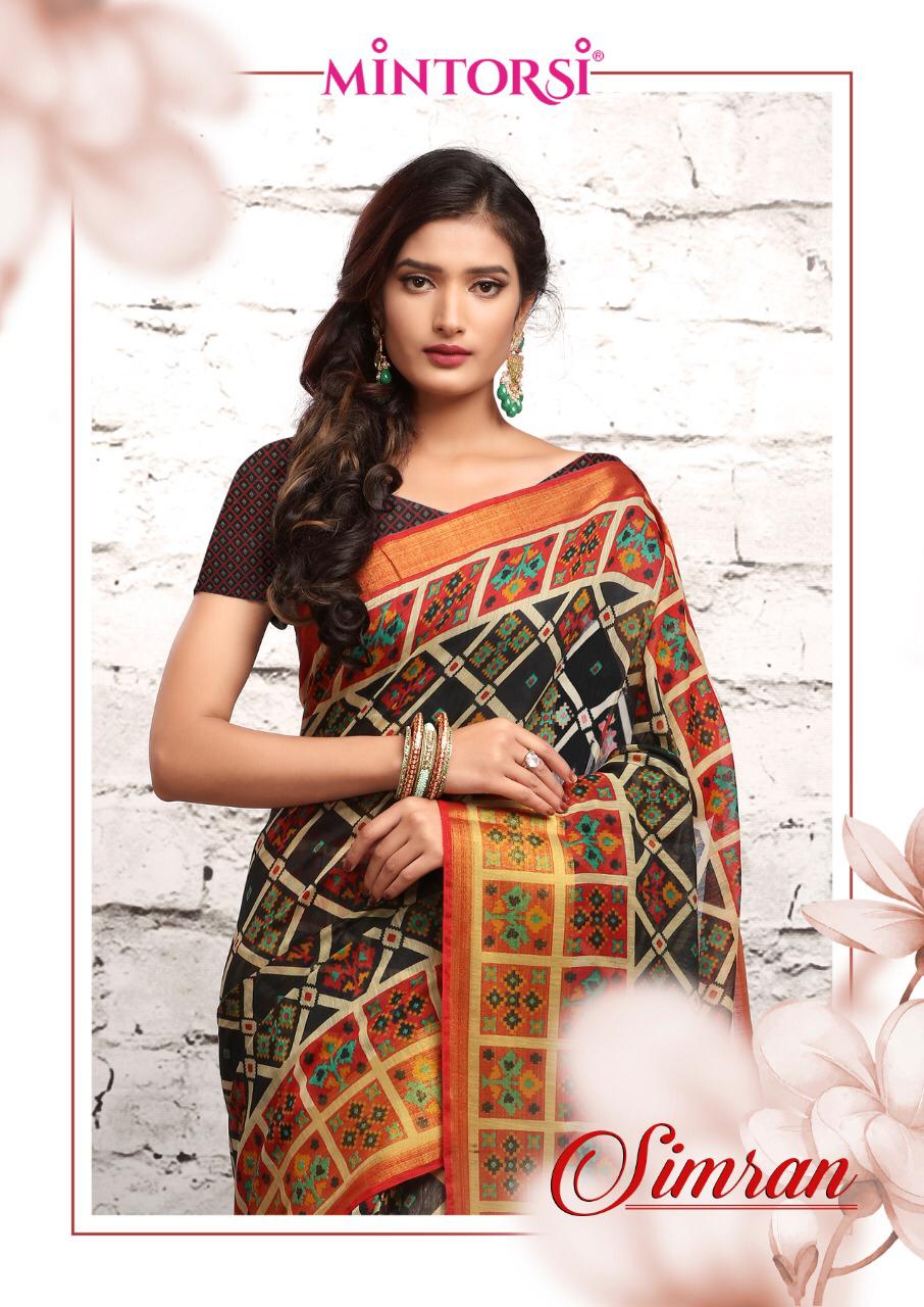 Simran By Mintorsi Fancy Printed Saree Wholesaler Supplier