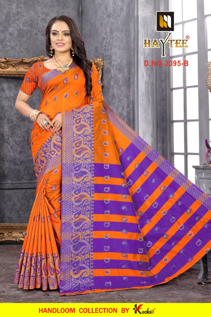 Sitka Present Momento 2095 Poly Cotton Jacquard Fancy Saree