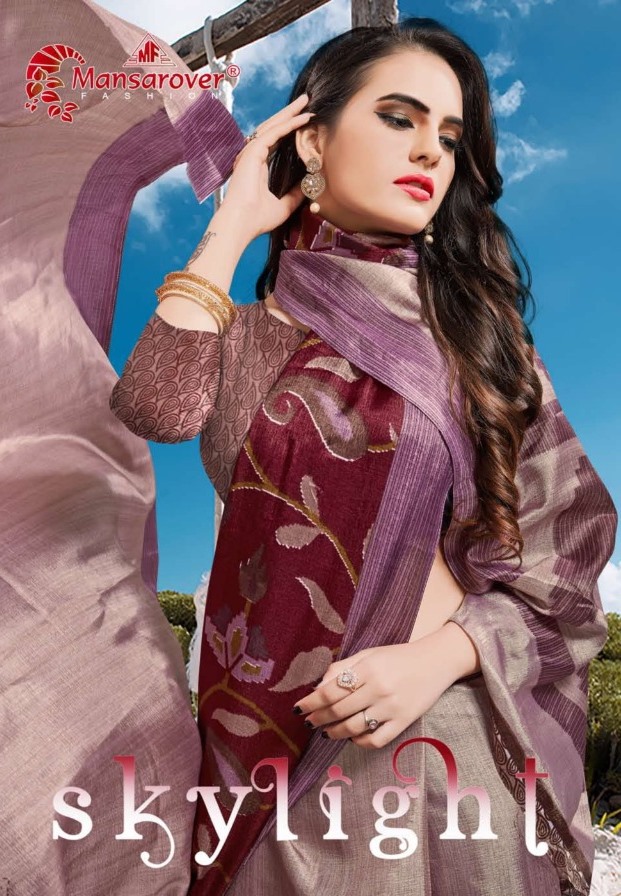 Sky Light Vol 1 By Mansarover Fashion Synthetic Cotton Casual Wear Saree