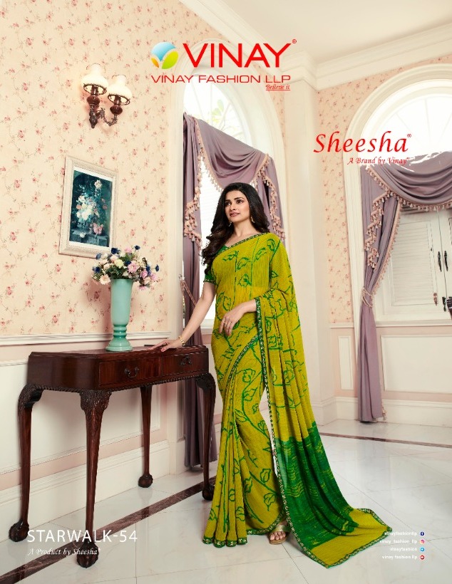 Starwalk Vol 54 By Vinay 22471-22479 Series Georgette Printed Saree