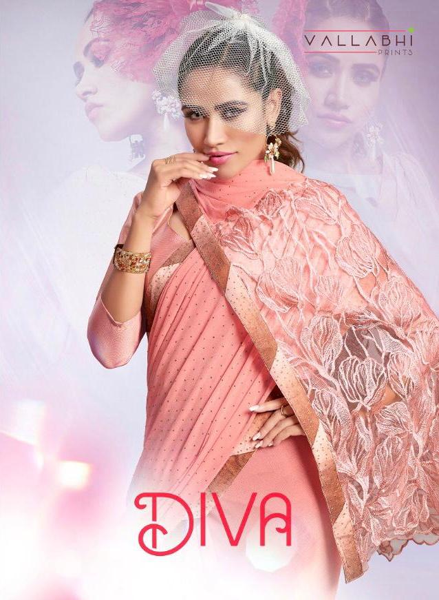 Vallabhi Launch Diva Imported Fabrics Stylish Good Looking Fancy Saree