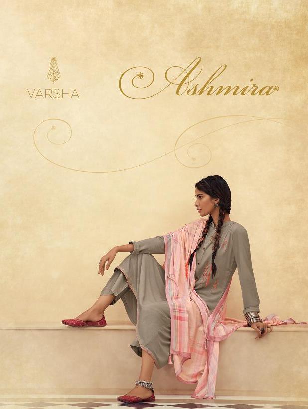 Varsha Fashion Ashmira Embroidery With Silk Pashmina Stylish Salwar Suit Seller