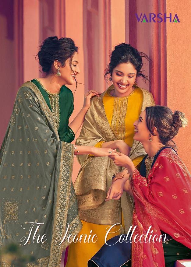 Varsha Fashion The Iconic Collection Tussar Silk With Embroidery Party Wear Salwar Suits