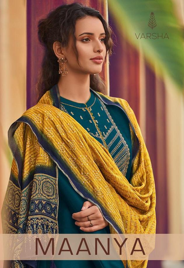 Varsha Fashions Maanya Silk Pashmina With Embroidery Classy Look Salwar Suits