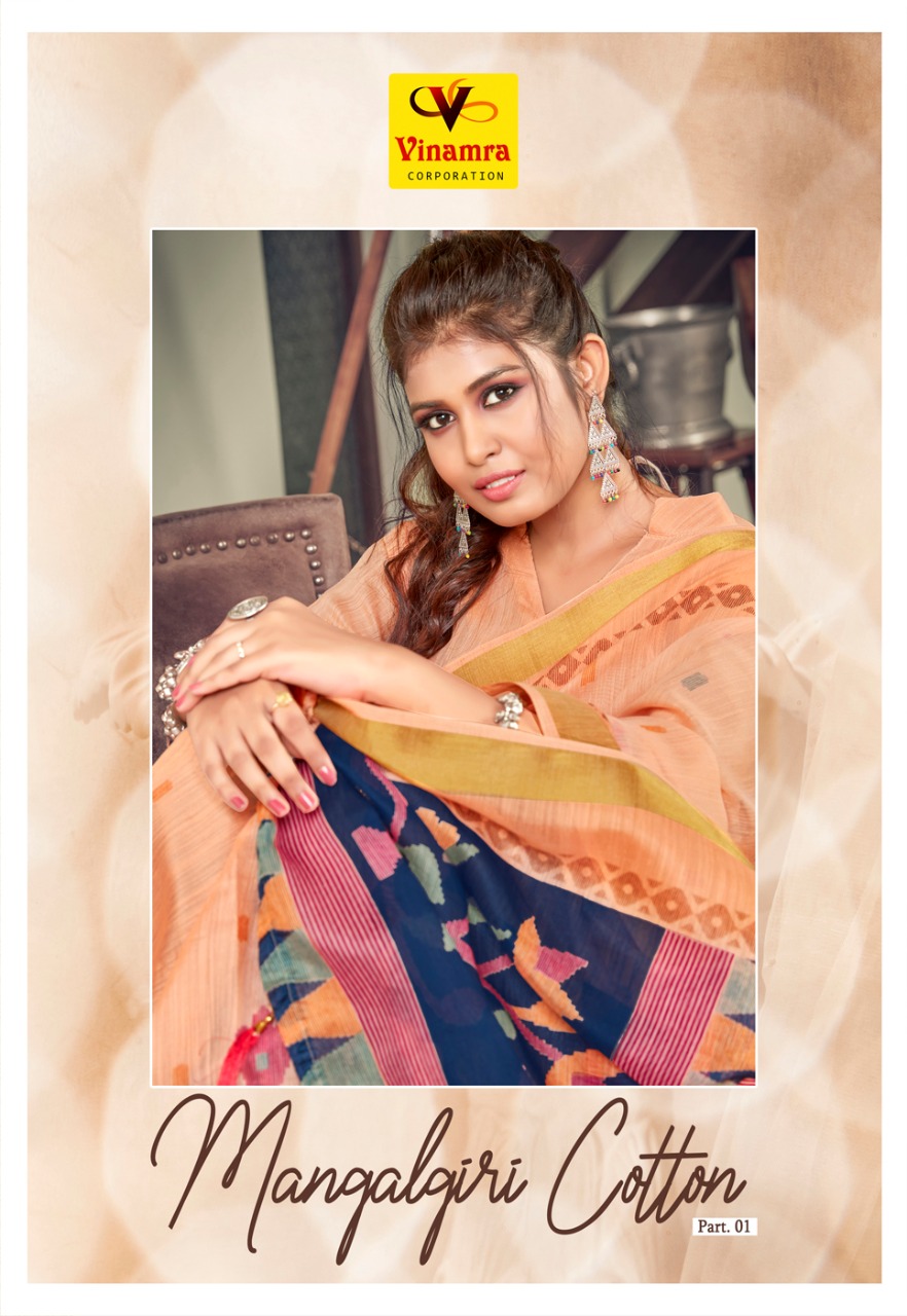 Vinamra Corporation Mangalgiri Cotton Vol 1 Casual Wear Stylish Cotton Saree