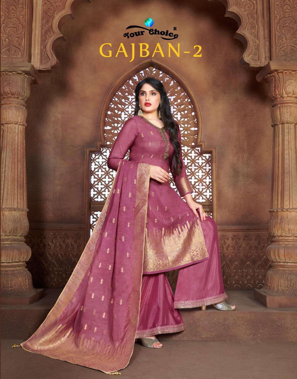 Your Choice Gajban Vol 2 Silk Banarasi Jequard Stylish Salwar Kameez