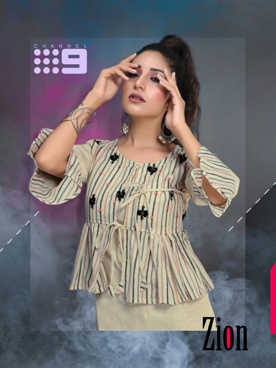 Zion By Channel 9 Fancy Kurti With Plazzo Exclusive Collections In India