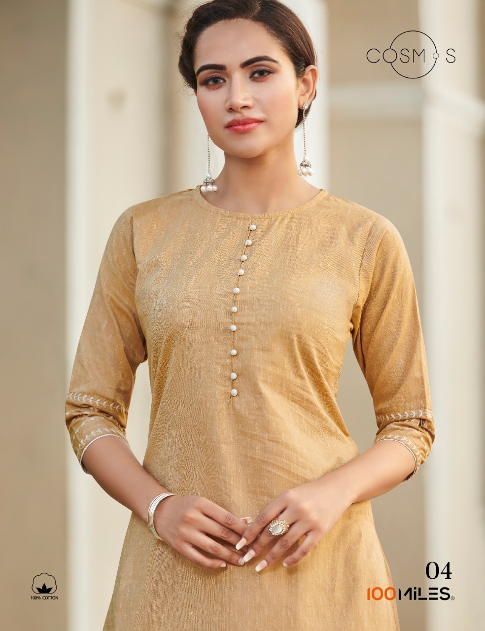 100 Miles Cosmos Cotton Designer Kurti At Affordable Price In India