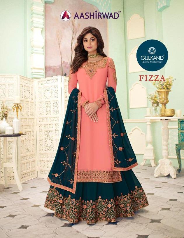 Aashirwad Launch Fizza Real Georgette Embroidery Work Party And Wedding Wear Suits