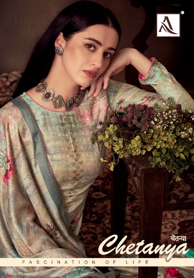 Alok Suits Chetanya Wool Pashmina Digital Print Casual Wear Salwar Suits Wholesaler