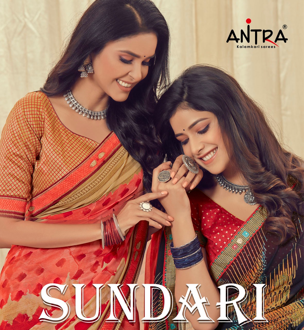 Antra Presents Sundari Vol 1 Fancy Georgette Print Synthetic Saree With Matching Mask