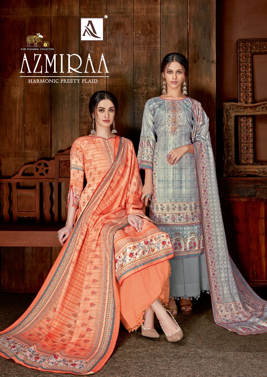 Azmiraa By Alok Suits Wool Pashmina Digital Print Branded Salwar Suits At Affordable Rate