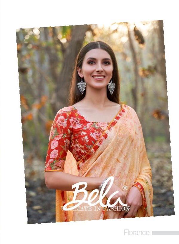 Bela Fashion Florance Digital Print With Diamond Work Fancy Saree