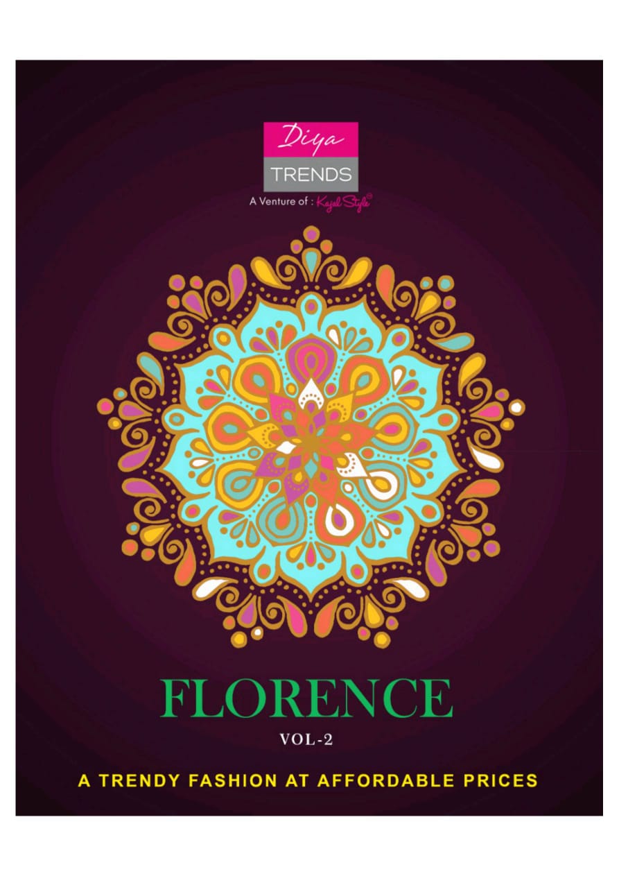 Diya Trends Florence Vol 2 Rayon Cotton Latest Kurti With Sharara Skirt And Plazzo Pair