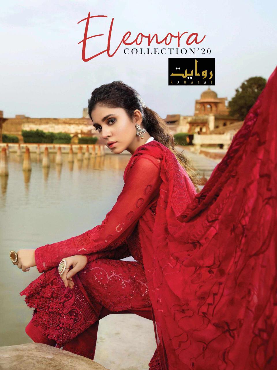 Eleonora Chiffon 2020 By Rawayat Heavy Georgette With Embroidery Pakistani Suita Concept