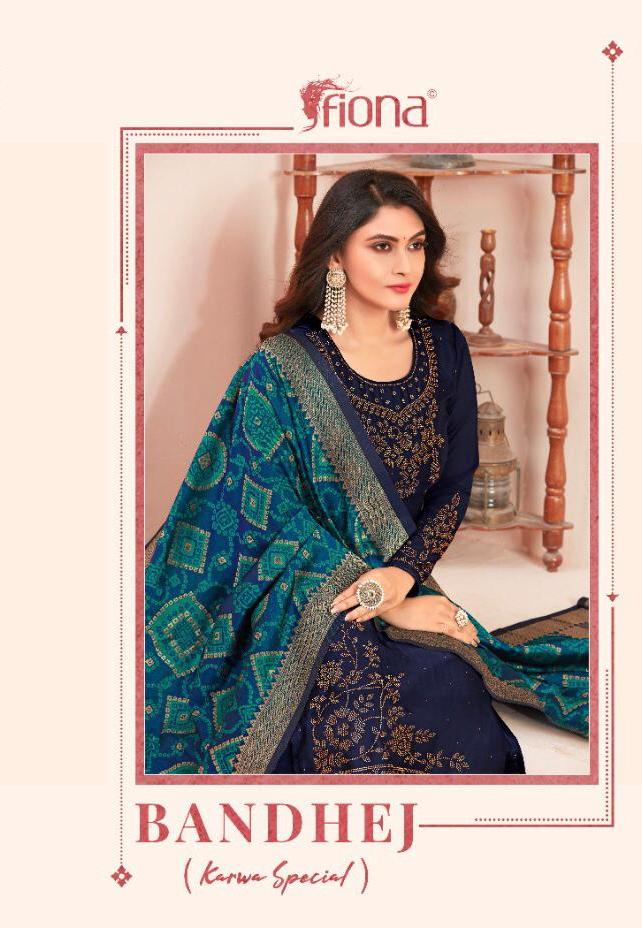 Fiona Bandhej Satin Georgette Exclusive Fancy Salwar Kameez