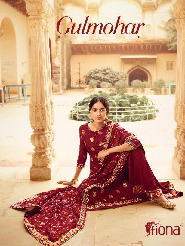 Fiona Launch Gulmohar Dola Jequard Work Suits Collection