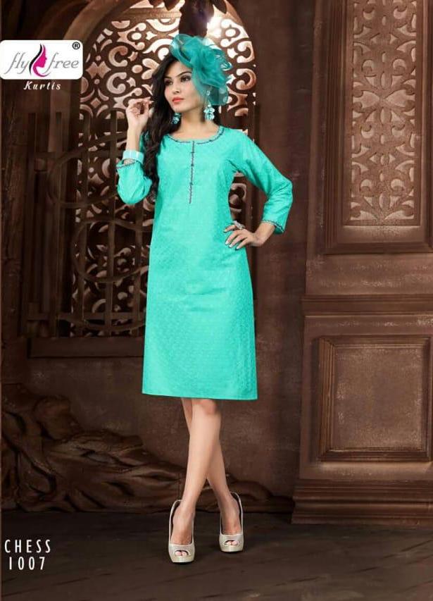 Fly Free Launch Chess Heavy Chicken Casual Wear Kurtis