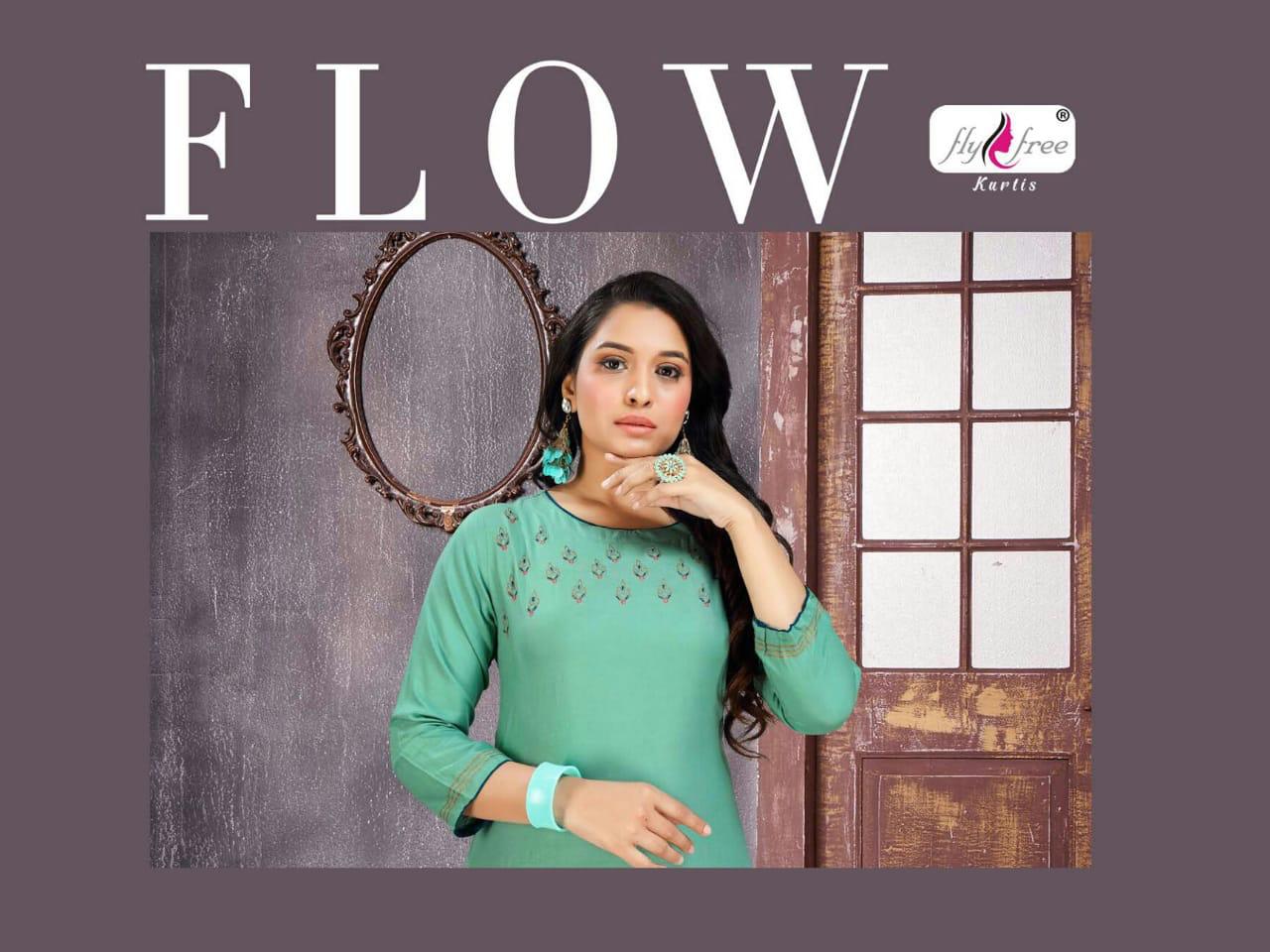 Fly Free Launching Flow Handloom Rayon Casual Pattern Plain Kurti Wholesaler