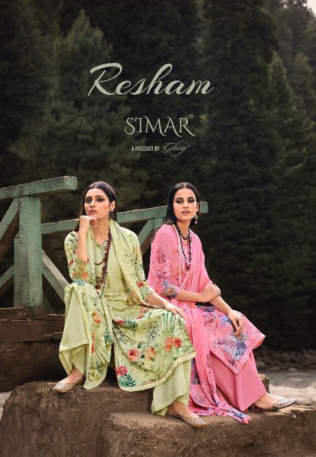 Glossy Simar Launch Resham Velvet 333-340 Series Salwar Suits Seller