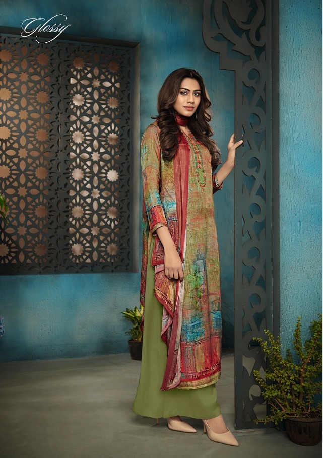 Grace Of Tradition By Glossy Pure Modal Satin Digital Printed Salwar Kameez