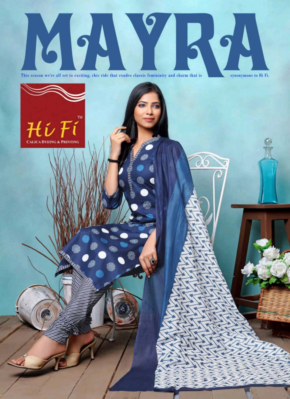 Hi Fi Launch Mayra Vol 1 Casual Wear Cotton Ladies Salwar Suits At Chipest Rate