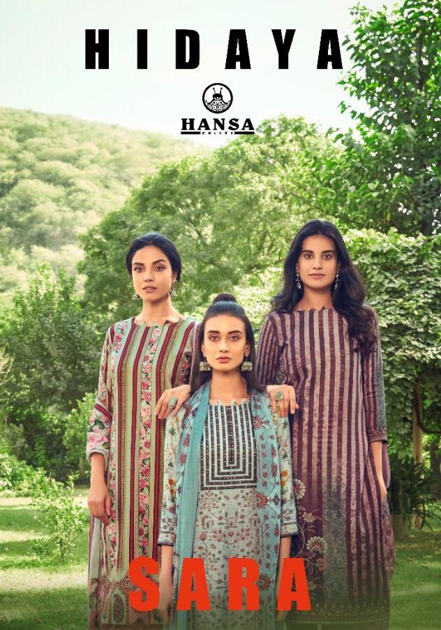 Hidaya Sara By Hansa Pashmina Digital Print With Hand Work Suit At Wholesale Rate