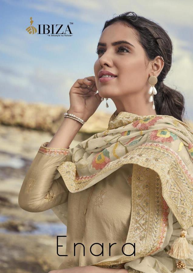 Ibiza Enara Pure Russian Silk Jacquard Heavy Look Stylish Salwar Suits Wholesaler