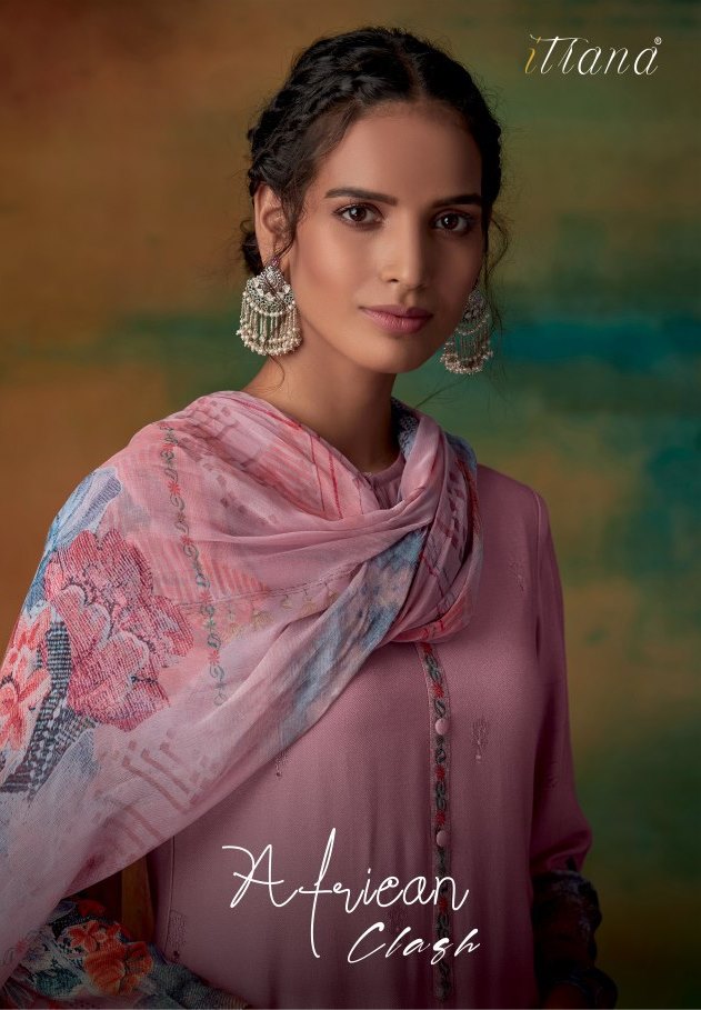 Itrana Presents African Clash Pashmina With Embroidery Woolen Collection Suits