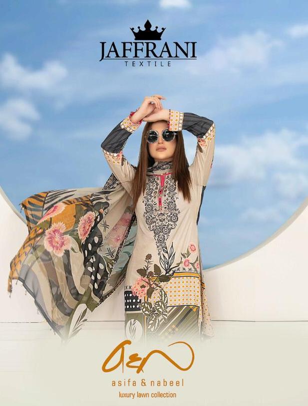 Jaffrani Textile Presents Asifa And Nabeel Pure Lawn Casual Wear Salwar Suits