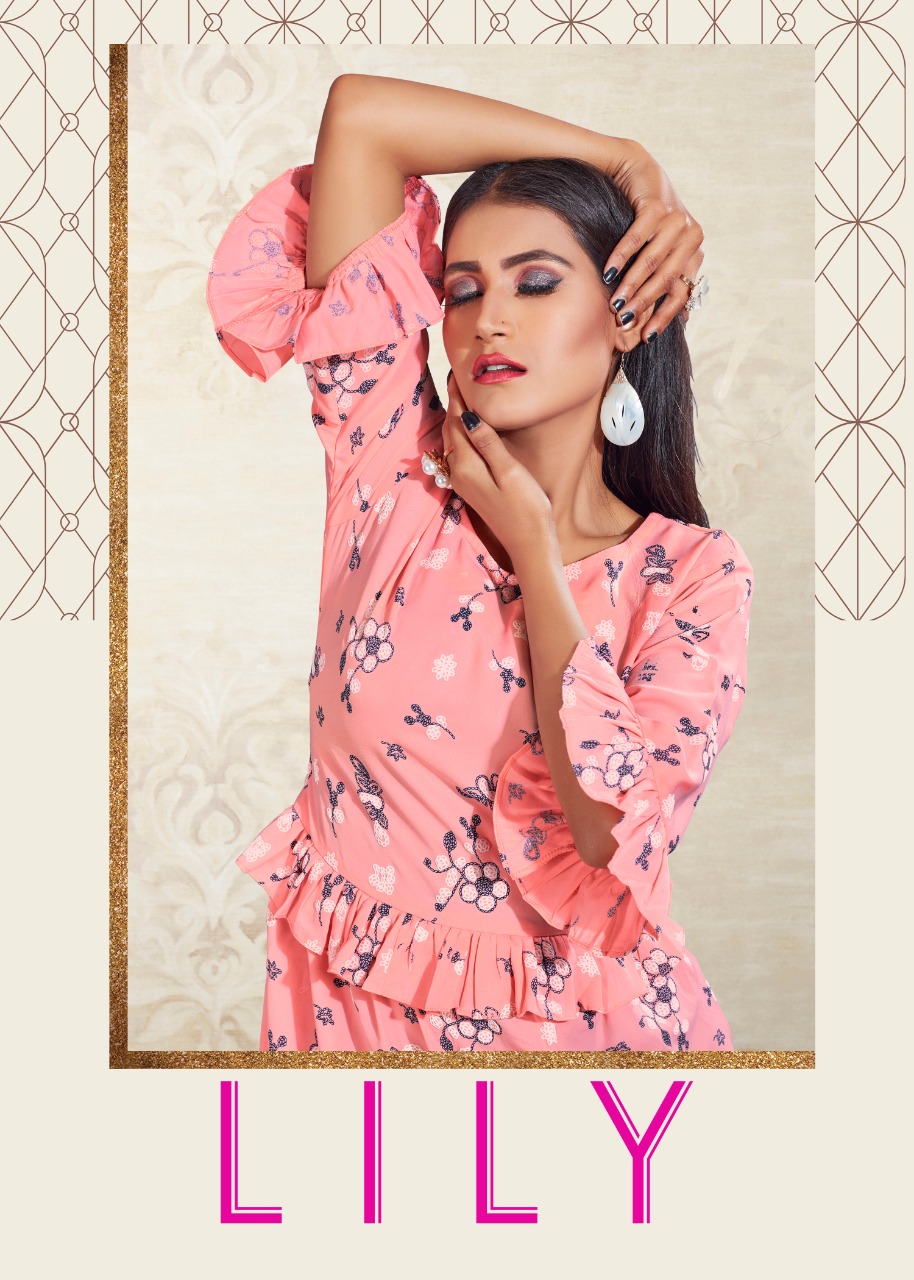 Joganiya Lily Georgette Western Style Short Tops Catalogs Collections