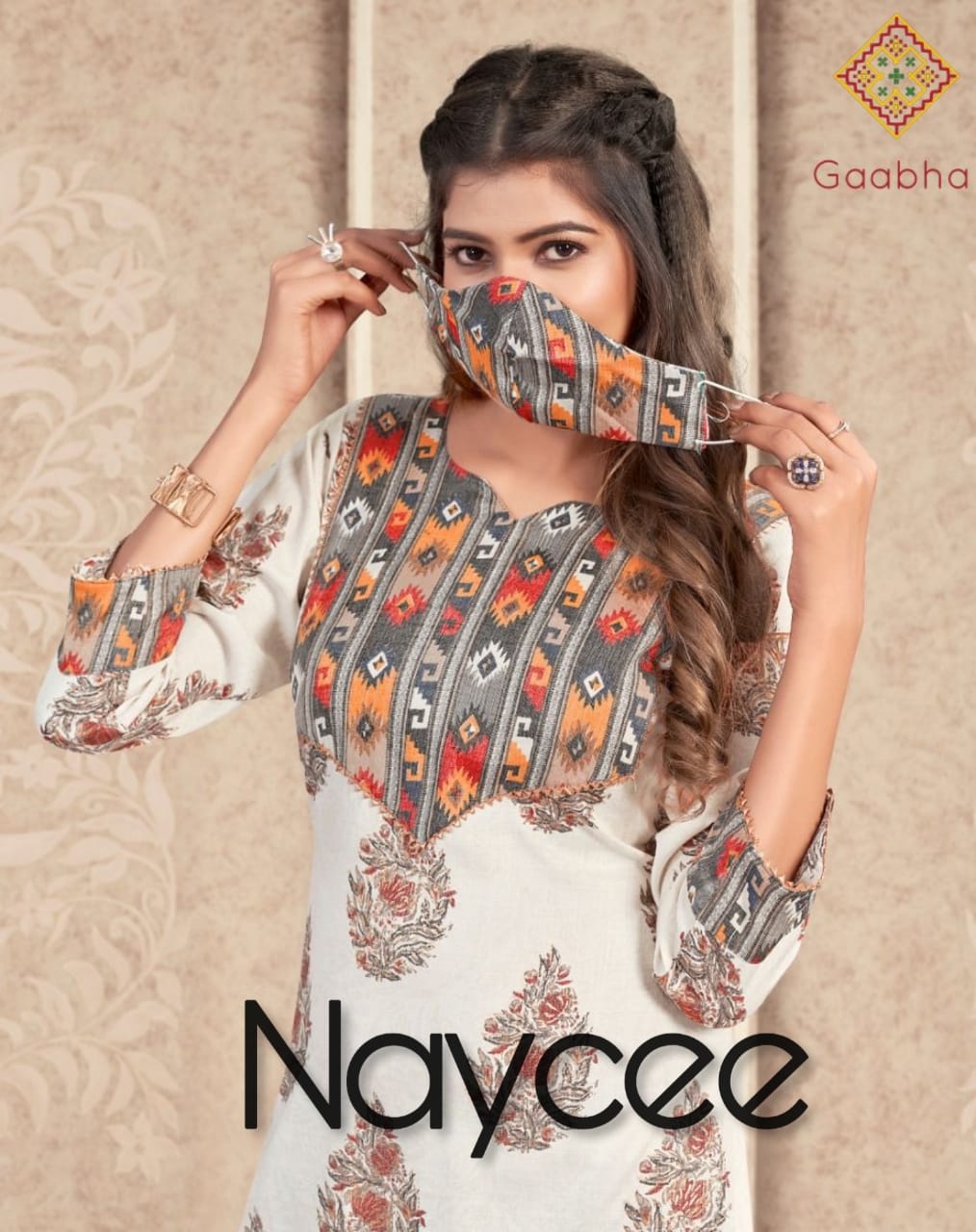 K4u Naycee Rayon Exclusive Kurti With Pant And Matching Mask Daily Wear Concept