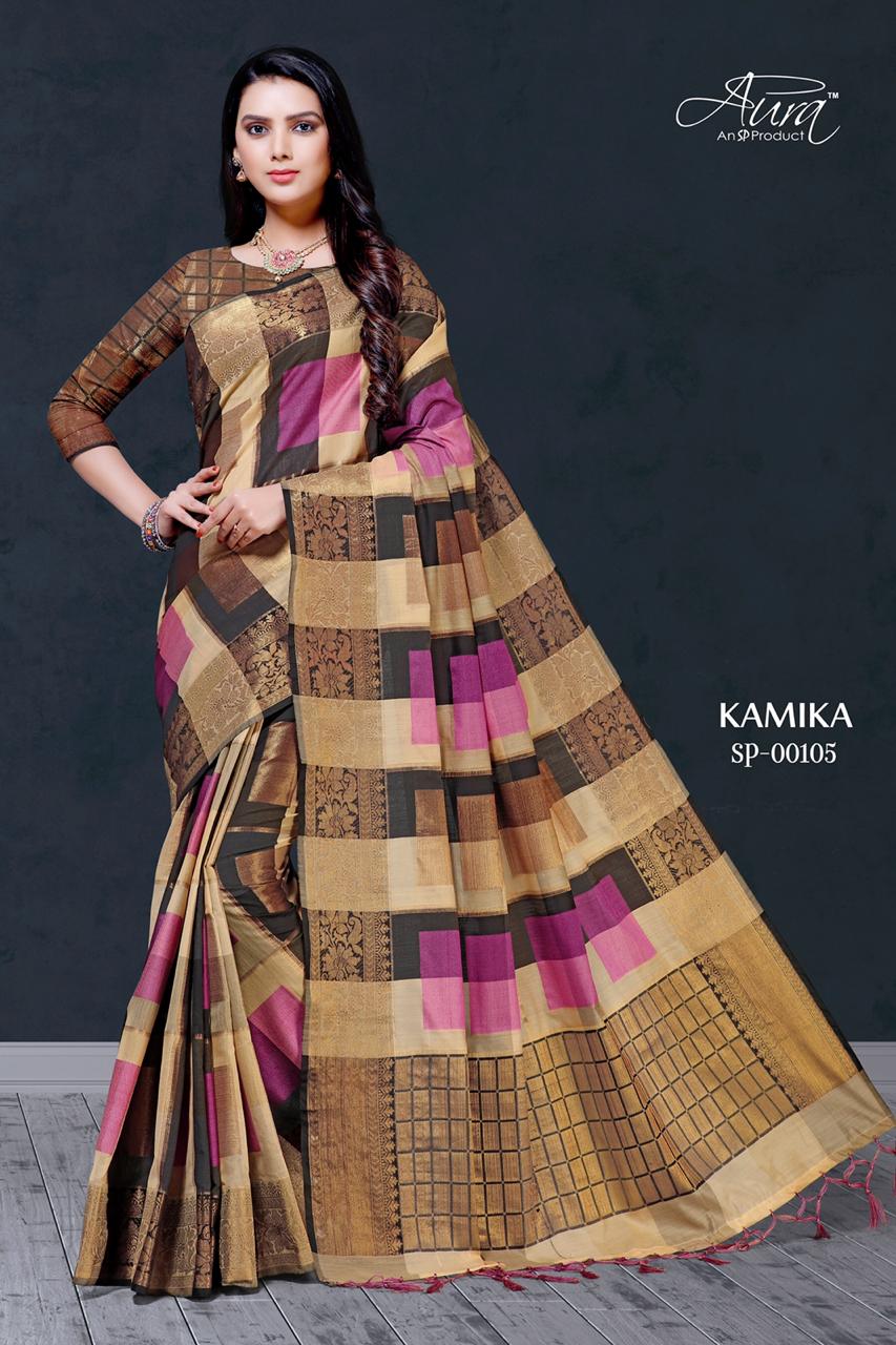 Kamika By Aura Saree Latest Design Print Silk Saree At Affordable Price In Surat