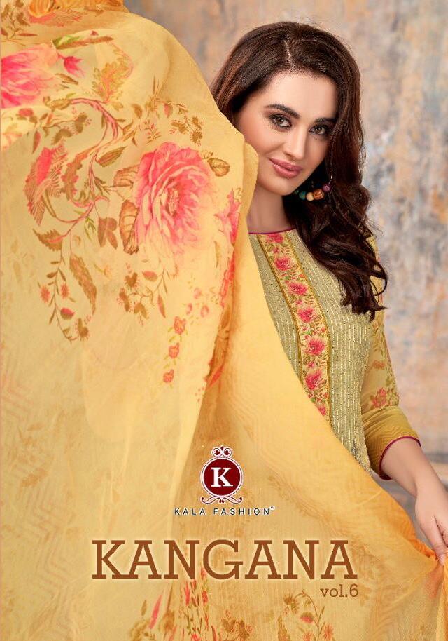 Kangana Vol 6 By Kala Fashion Georgette Digital Print Salwar Suits Online Seller