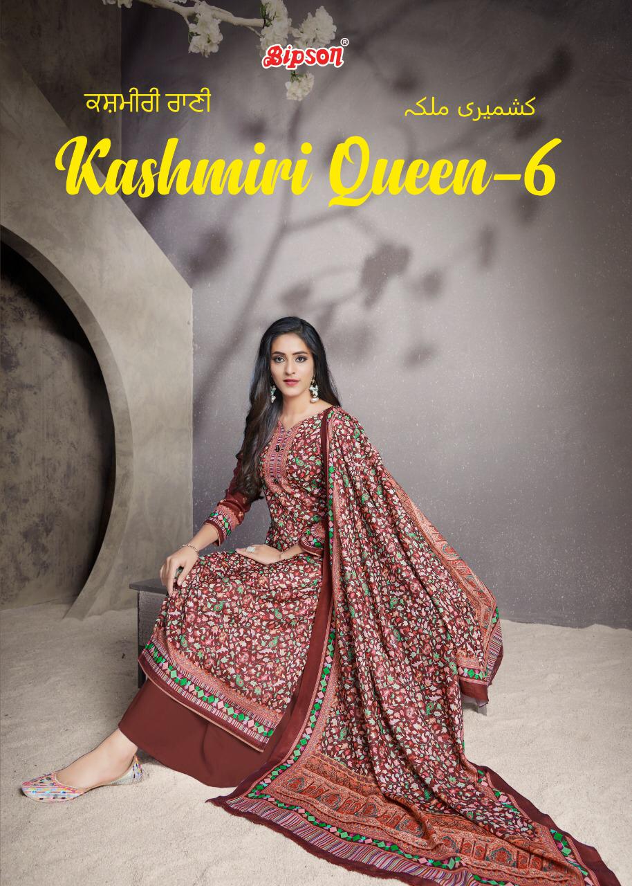 Kashmiri Queen Vol 6 By Bipson Woollen Pashmina Winter Collection Of Suits