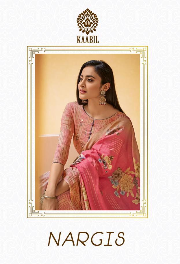 Kesar Karachi Kaabil Present Nargis Lawn Elegant Embroidery Salwar Suit Supplier