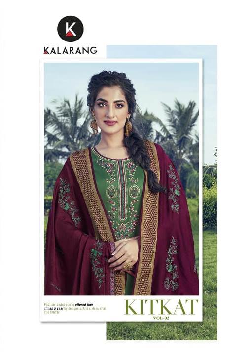 Kitkat Vol 2 By Kalarang Jam Silk Cotton With Embroidery Work Exclusive Suits Supplier