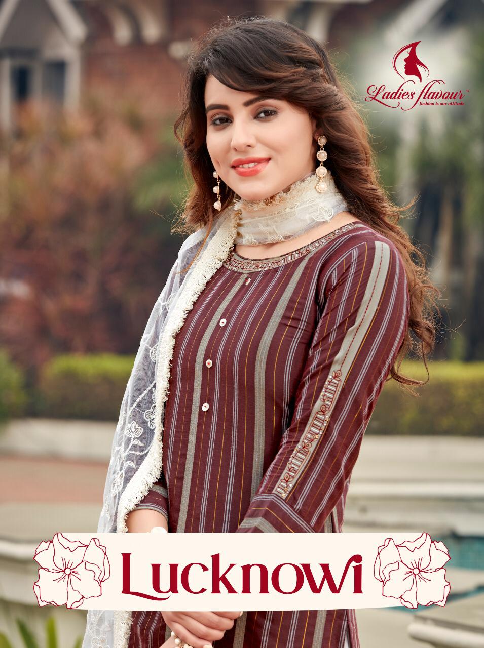 Ladies Flavour Lucknowi Rayon Embroidery Work Readymade Salwar Suits Wholesaler