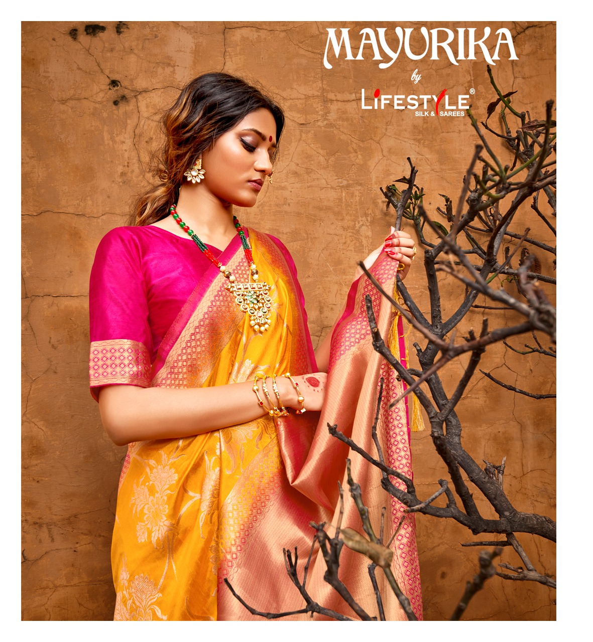 Lifestyle Mayurika Vol 1 Fancy Designer Traditional Look Saree At Krishna Creation In India