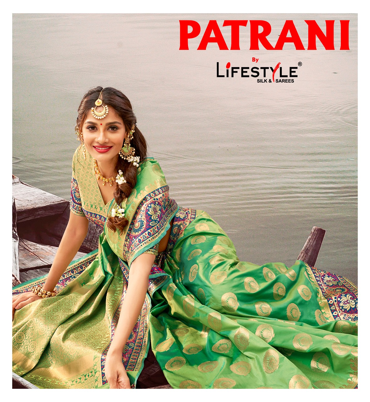 Lifestyle Patrani Lichi Silk Rich Pallu Ethnic Wear Saree